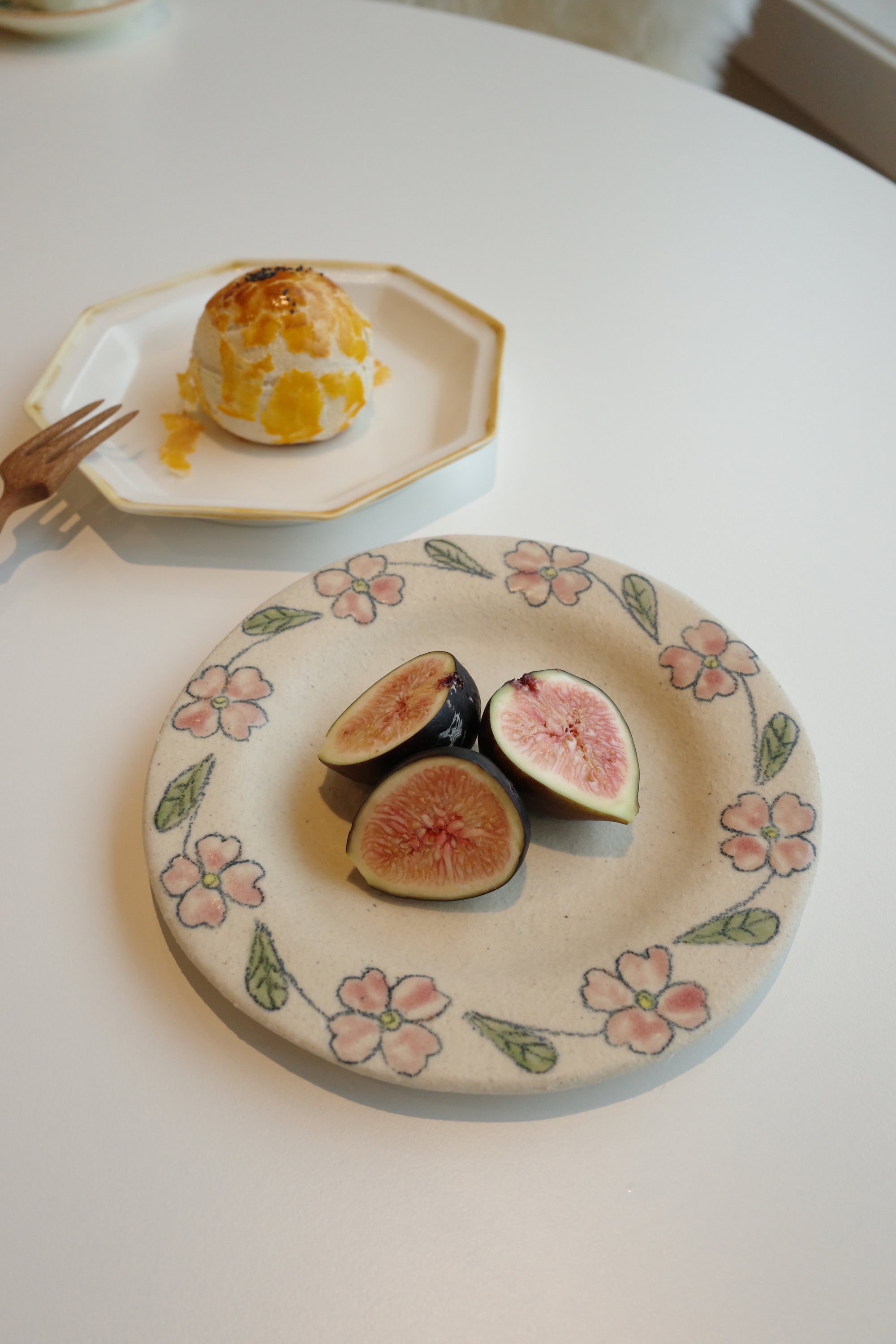 Hand-Painted Wildflower Plate