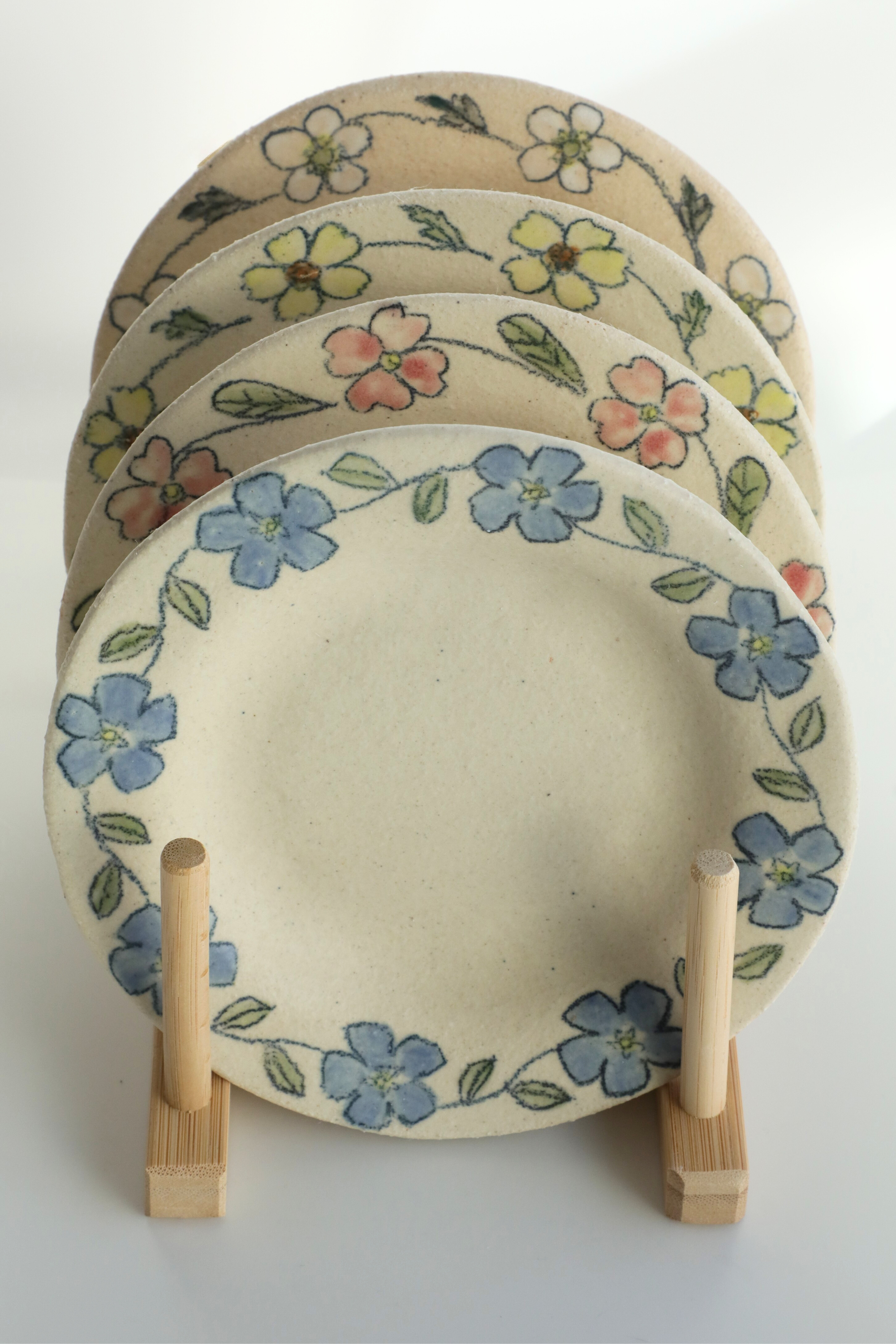 Hand-Painted Wildflower Plate