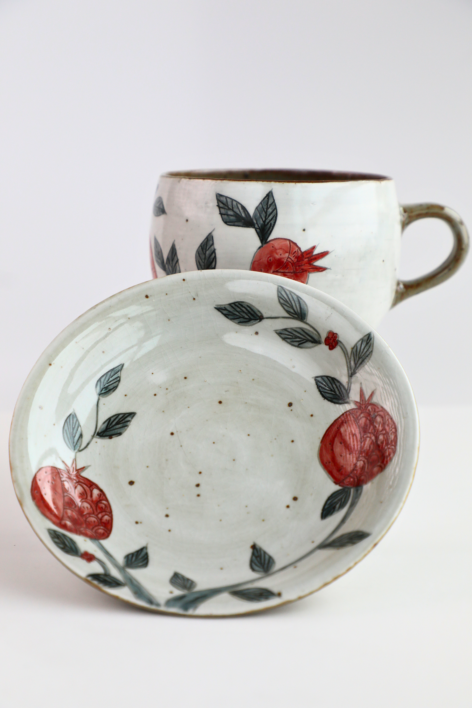 Cool Banana egg-shaped Coffee Mug with Sacuer